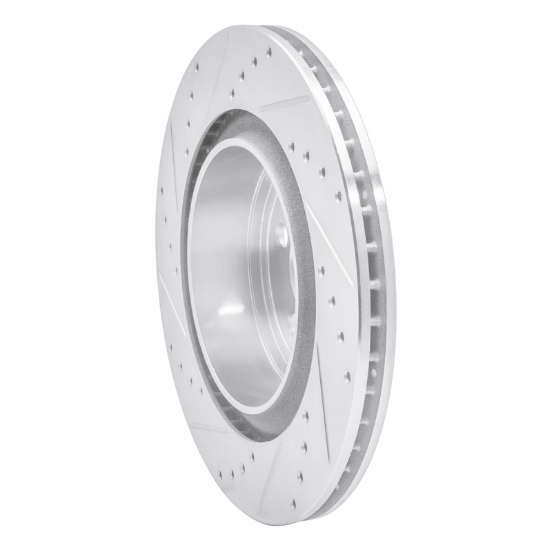 Dodge Magnum Brake Rotor (1) - Rear Right - R1 Concepts - Drilled & Slotted - Silver - `06-`23